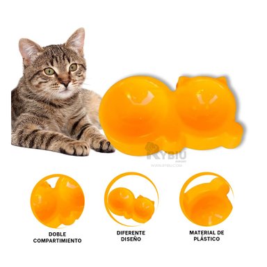 PLATILLO GATO MA31287 RYBIU CANINO AMARILLO + REGALO LIGAS PEINAR - 4
