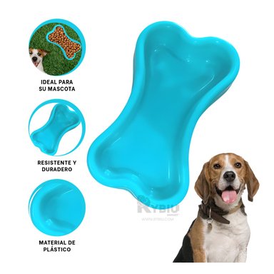 RECIPIENTE PERRO Y GATO MA31321 RYBIU AMIGABLE CELESTE + BANDERITAS ADHESIVAS