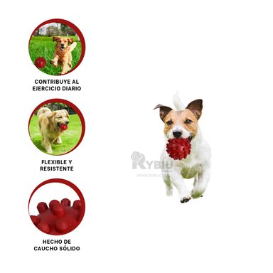 JUGUETE CAUCHO PERROS MA31152 MASTICABLE PET GRANDE ROJO + PAPEL REGALO RYBIU