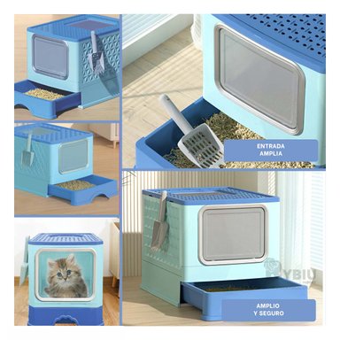 SANITARIO GATOS RYBIU MA32515 FUNCIONAL CELESTE + MINIAGENDA