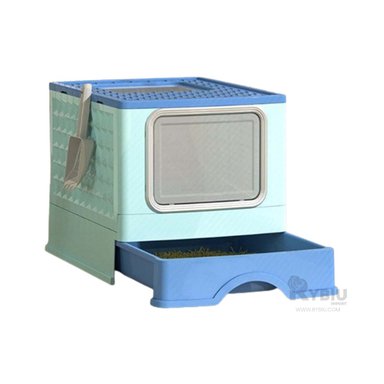 ARENERO GATOS RYBIU MA32515 CAJA RESISTENTE CELESTE + REGALO LIGAS PEINAR