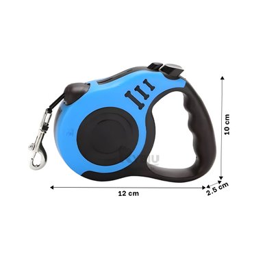 CORREA PERROS MA31381 RYBIU CUERDA IDEAL 3M EN AZUL + BANDERITAS ADHESIVAS