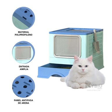 SANITARIO GATOS RYBIU MA32515 CUBIERTO BASE CELESTE + ENVOLTORIO REGALO