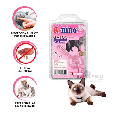 PIPETA GATOS RYBIU ANTIPULGA ROSADO + GIFT MINIAGENDA