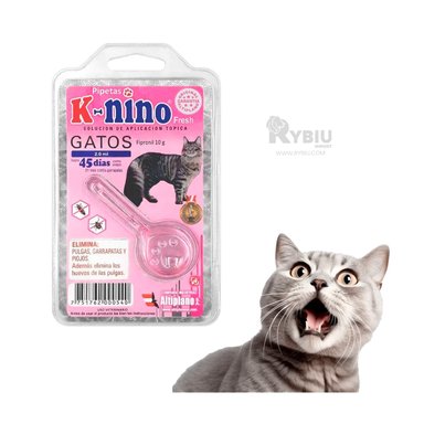PIPETA GATOS RYBIU EFICIENTE ROSADO + PAPEL REGALO