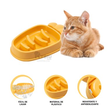 PLATILLO PERRO MA31315 RYBIU ANTIESTRES MATIZ AMARILLO + BANDERITAS ADHESIVAS