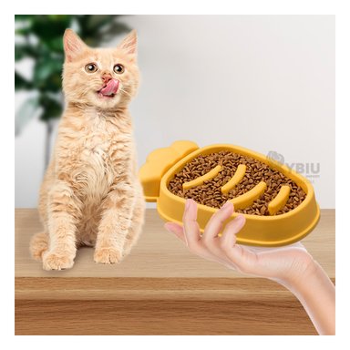 PLATILLO PERRO MA31315 RYBIU DINAMICO AMARILLO + REGALO LIGAS PEINAR