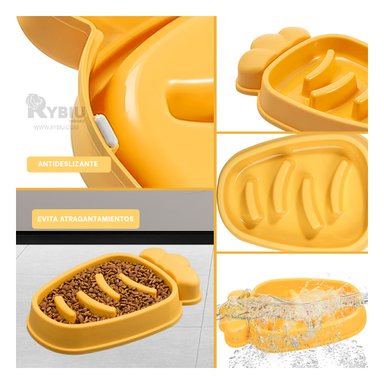 PLATO PERRO MA31315 RYBIU COMPACTO AMARILLO + PAPEL REGALO