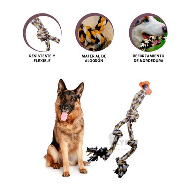 JUGUETE PERROS ALGODÓN MA29955 ACCESORIO MARRON + ENVOLTORIO REGALO RYBIU