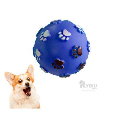 BOLA PERROS Y GATOS MA31233 EXTRA FUERTE CON SONIDO EN AZUL + AGENDITA RYBIU