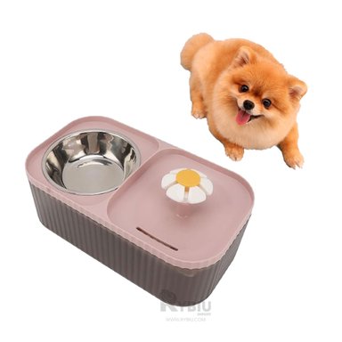 DISPENSADOR PERRO Y GATO MA31403 RYBIU MODERNO COMIDA ROSADO + GIFT STICKERS
