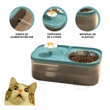 DISPENSADOR PERRO Y GATO MA31404 RYBIU EFICAZ COMIDA CELESTE + GIFT STICKERS