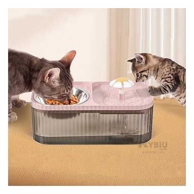 DISPENSADOR PERRO Y GATO MA31403 RYBIU PRACTICO ALIMENTOS ROSADO + GIFT MINIAGENDA