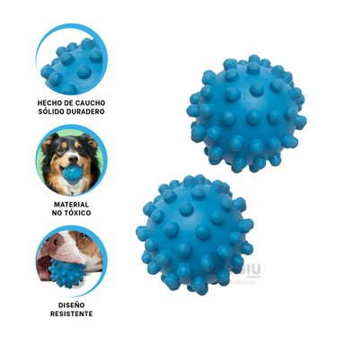 PELOTA CAUCHO PERROS MA31144 FLOTANTE CELESTE + ENVOLTORIO REGALO RYBIU