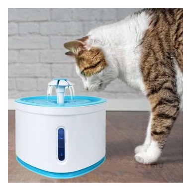 FUENTE AUTOMATICA PERRO Y GATO MA31417 RYBIU CELESTE + REGALO AGENDITA