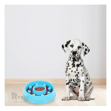 PLATILLO PERRO Y GATO MA31304 RYBIU DINAMICO CELESTE + LIGAS REGALO