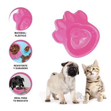 RECIPIENTE PERRO Y GATO MA31317 RYBIU BONITO ROSADO + REGALO AGENDITA