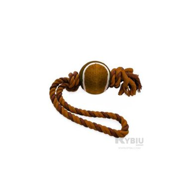 SOGA PERROS MA31356 DURADERA + PELOTA TENNIS EN MARRON + PAPEL REGALO RYBIU