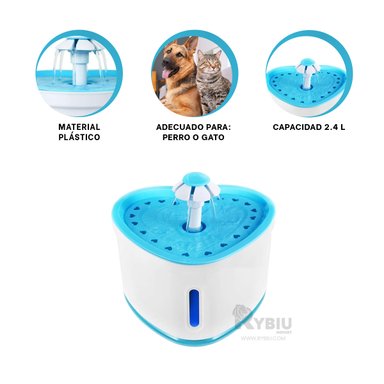 BEBEDERO PERRO Y GATO MA31417 RYBIU SEGURO CELESTE + REGALO AGENDITA