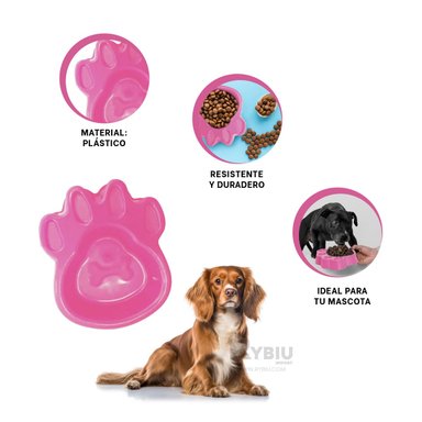 RECIPIENTE PERRO Y GATO MA31317 RYBIU FUNCIONAL ROSADO + REGALO STICKERS