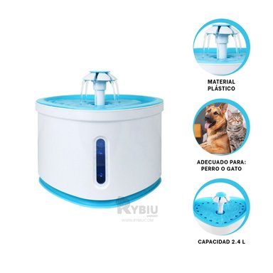 BEBEDERO PERRO Y GATO MA31417 RYBIU MODERNO PET CELESTE + GIFT STICKERS