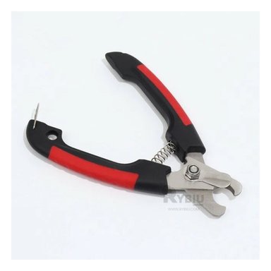 TIJERAS RYBIU PP28L UTIL MASCOTA ROJO + REGALO LIGAS PEINAR
