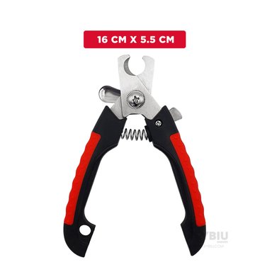 TIJERAS UÑAS RYBIU PP28L MASCOTAS ROJO + LIGAS REGALO