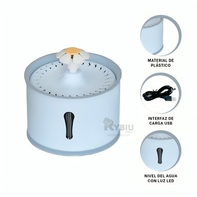 DISPENSADOR PERRO Y GATO MA31412 RYBIU PLASTICO CELESTE GRIS + REGALO STICKERS