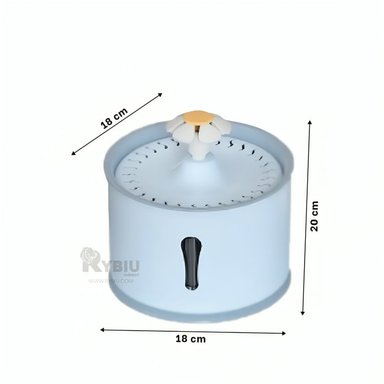 BEBEDERO PERRO Y GATO MA31412 RYBIU PET CELESTE GRIS + REGALO LIGAS PEINAR