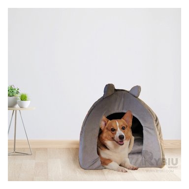 CAMA PERROS GATOS MA29099 RESISTENTE DISEÑO IGLU TALLA M PLOMO RYBIU + AGENDITA