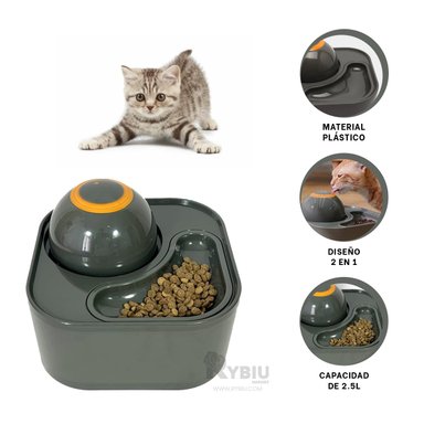 COMEDERO PERRO Y GATO MA31422 RYBIU PET DINAMICO PLOMO + POST-IT ADHESIVOS