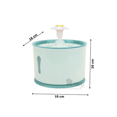 DISPENSADOR PERRO Y GATO MA31411 RYBIU ESFERICO AGUA VERDE + LIGAS REGALO