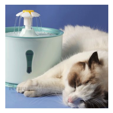 BEBEDERO PERRO Y GATO MA31411 RYBIU PLASTICO SOLIDO VERDE + REGALO STICKERS