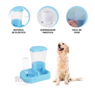 DISPOSITIVO ALIMENTICIO PERRO Y GATO MA29660 RYBIU CELESTE + POST-IT ADHESIVOS