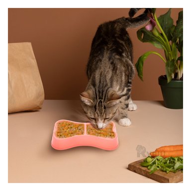 COMEDERO PERRO Y GATO MA31293 RYBIU DUAL PET ROSADO + GIFT MINIAGENDA