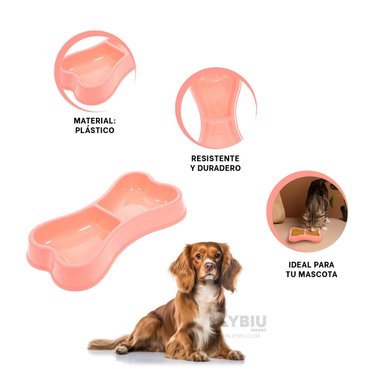 COMEDERO PERRO Y GATO MA31293 RYBIU PERFECTO MASCOTAS ROSADO + REGALO AGENDITA