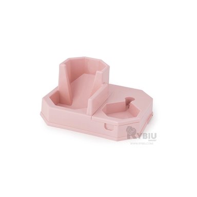 COMEDERO PERRO Y GATO MA29661 RYBIU MODERNO Y RESISTENTE ROSADO + STICKERS