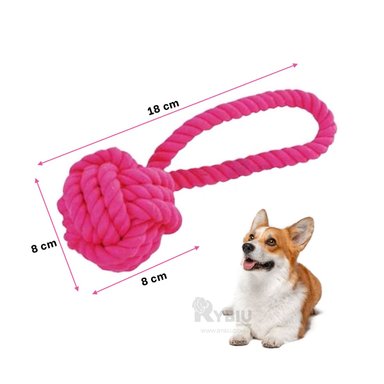 JUGUETE PERRO MA31352 MORDEDOR EN FUCSIA + BANDERITAS ADHESIVAS RYBIU