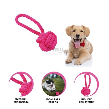JUGUETE PERROS MA31352 MORDEDOR GRANDE FUCSIA + POST IT ADHESIVOS RYBIU