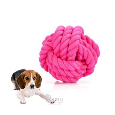 CUERDA PERROS MA31352 CON NUDOS FUCSIA + REGALO STICKERS RYBIU