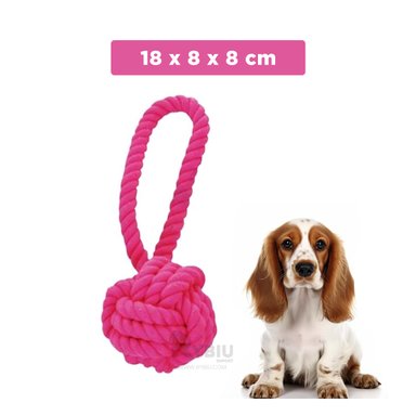 JUGUETE PERRO MA31352 MASTICABLE FUCSIA + LIGAS REGALO RYBIU