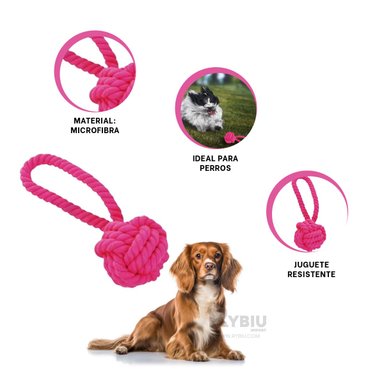 CUERDA PERROS MA31352 LAVABLE FUCSIA + ENVOLTORIO REGALO RYBIU