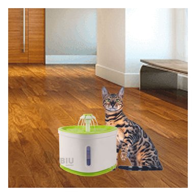 FUENTE PERRO Y GATO MA31416 RYBIU CON CAPACIDAD ADECUADA VERDE + PAPEL REGALO