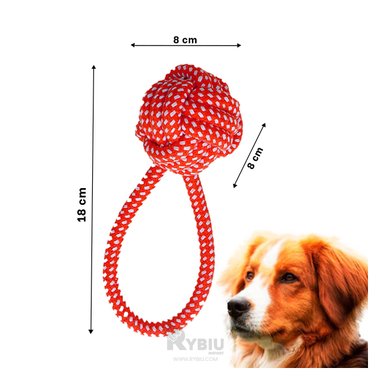 JUGUETE PERRO MA31350 MASTICABLE ROJO + LIGAS REGALO RYBIU