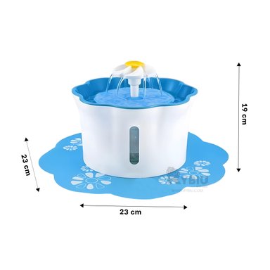 ABREVADERO PERRO Y GATO MA31419 RYBIU PET CELESTE + REGALO LIGAS PEINAR