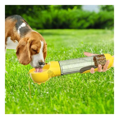 BOTELLA PERRO Y GATO MA32085 RYBIU COMPACTO MASCOTA AMARILLO + PAPEL REGALO