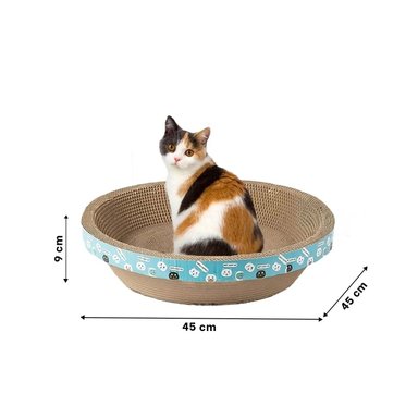 CAMA CARTÓN GATOS MA30065 MODERNA EN MARRON + LIGAS REGALO RYBIU - 4
