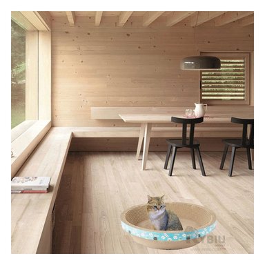 CAMA CARTÓN GATOS MA30065 ANTIDESENTRESANTE MARRON + POST IT ADHESIVOS RYBIU