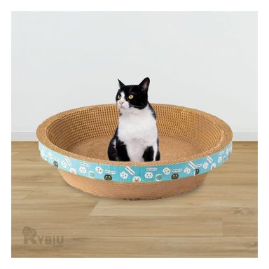 CAMA CARTÓN GATOS MA30065 PRACTICA EN MARRON + REGALO LIGAS PEINAR RYBIU