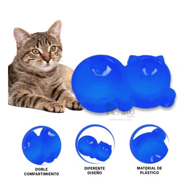 PLATILLO GATO MA31288 RYBIU ESPACIOSO M AZUL + BANDERITAS ADHESIVAS